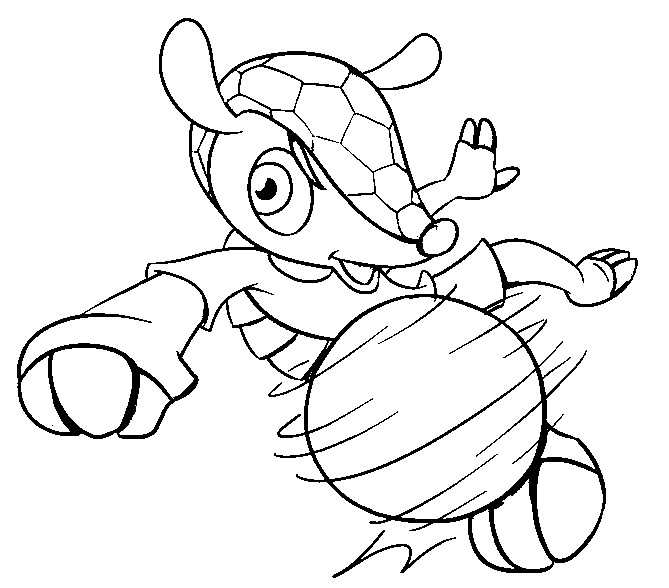 fuleco para colorir