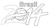logomarca da copa do mundo 2014 para colorir