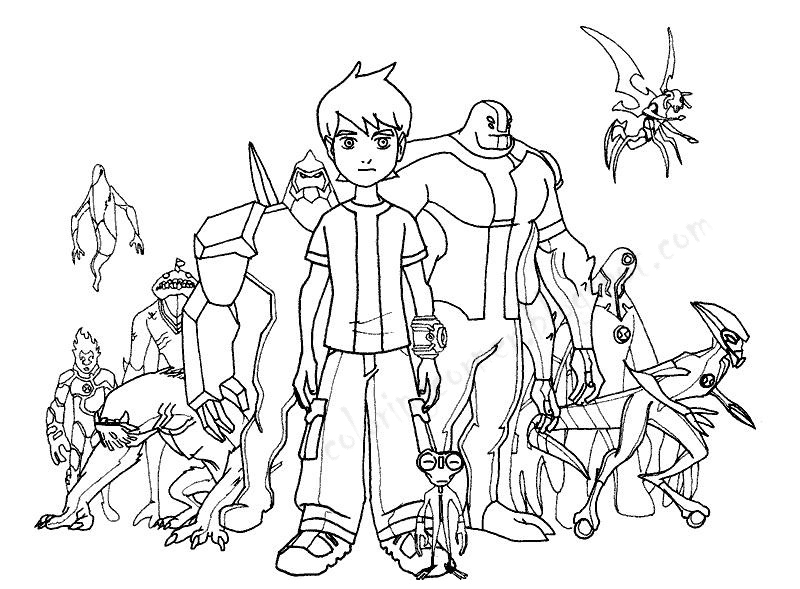 desenho ben 10 para pintar