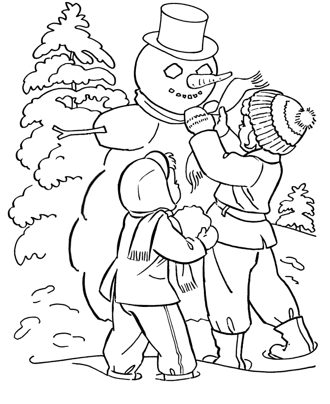 desenho de inverno para colorir