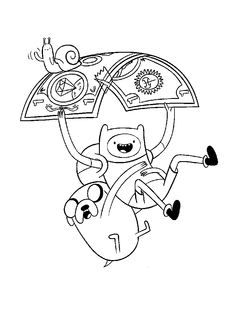 desenho para colorir hora de aventura