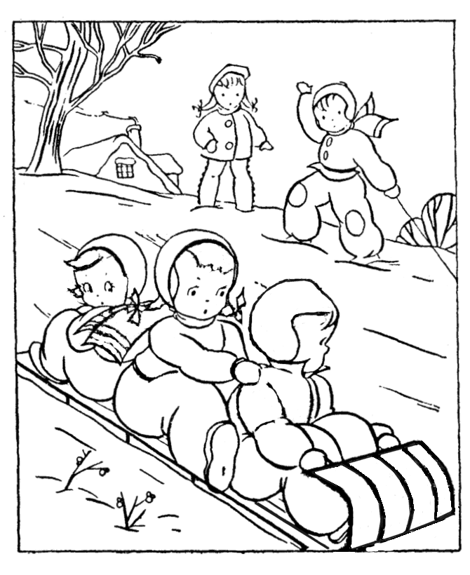 desenhos para colorir inverno