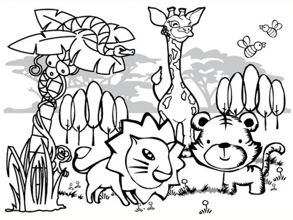 desenhos para imprimir de animais selvagens