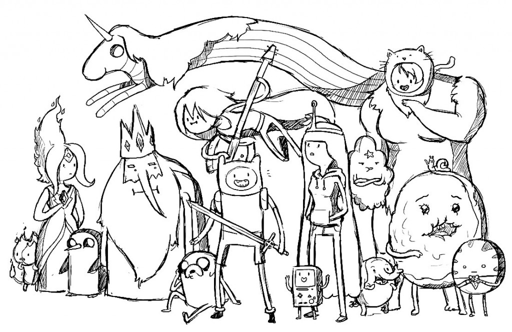 Desenhos para colorir Hora de Aventura