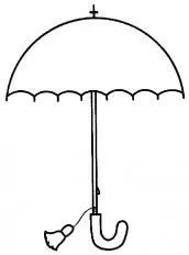 imagem de guarda chuva para pintar