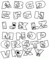 alfabeto com desenhos para imprimir