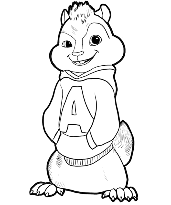 alvin para colorir