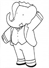 babar imagens para colorir