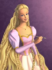 barbie rapunzel para colorir