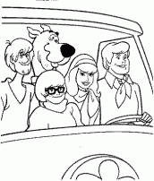 carro do scooby doo para colorir