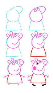 como dibujar peppa pig 02