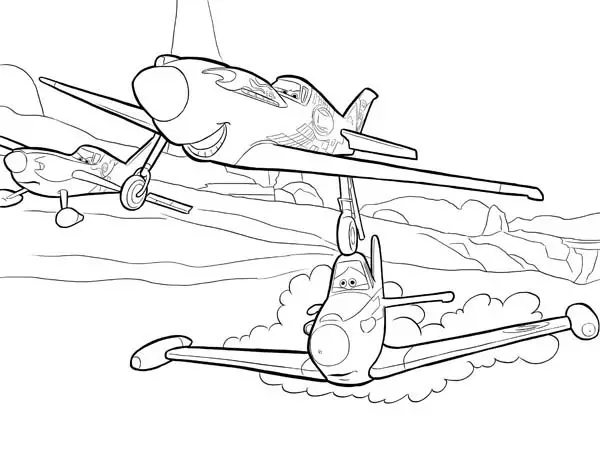 desenho avioes da disney colorir