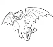 desenho de como treinar seu dragão para colorir