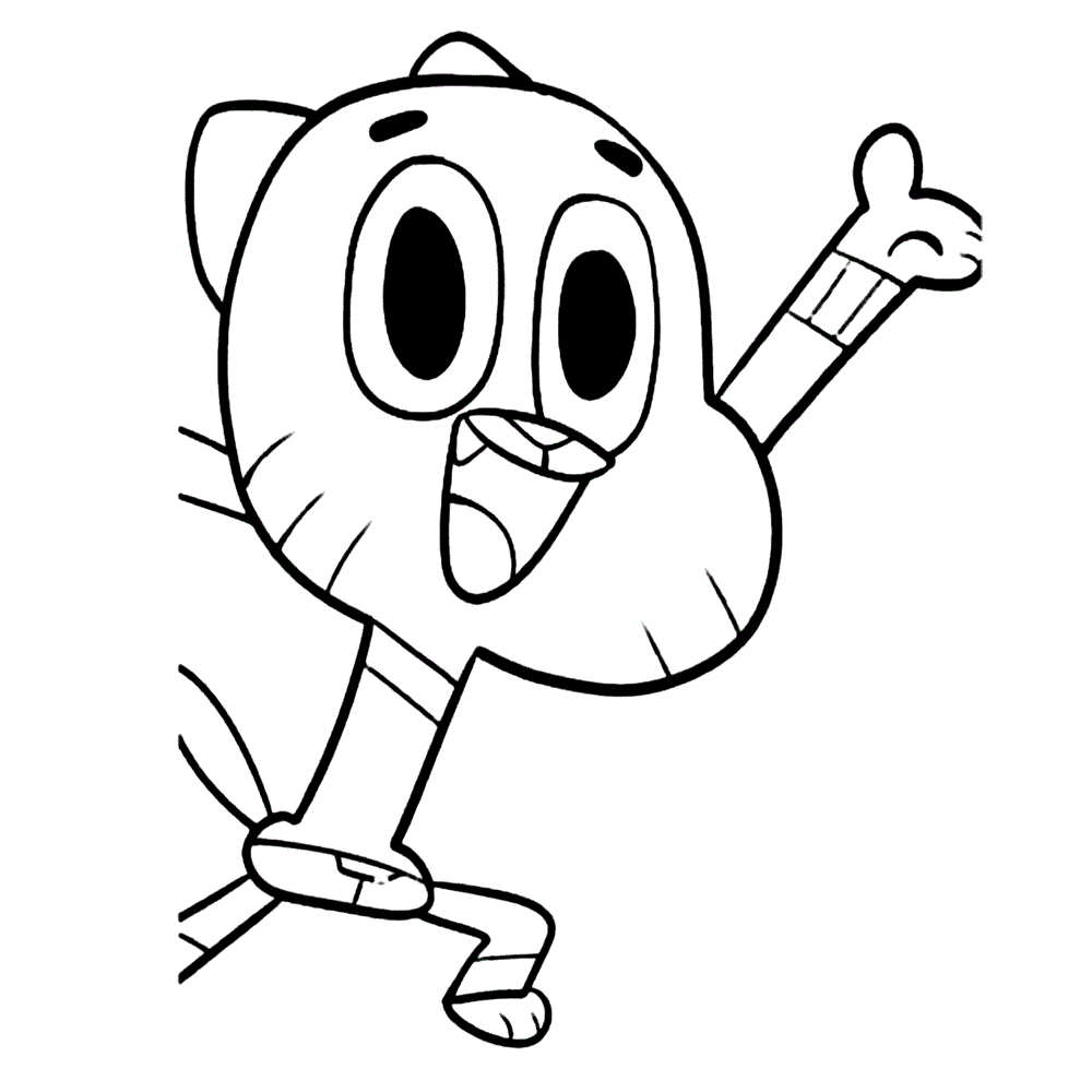 desenho de gumball para pintar