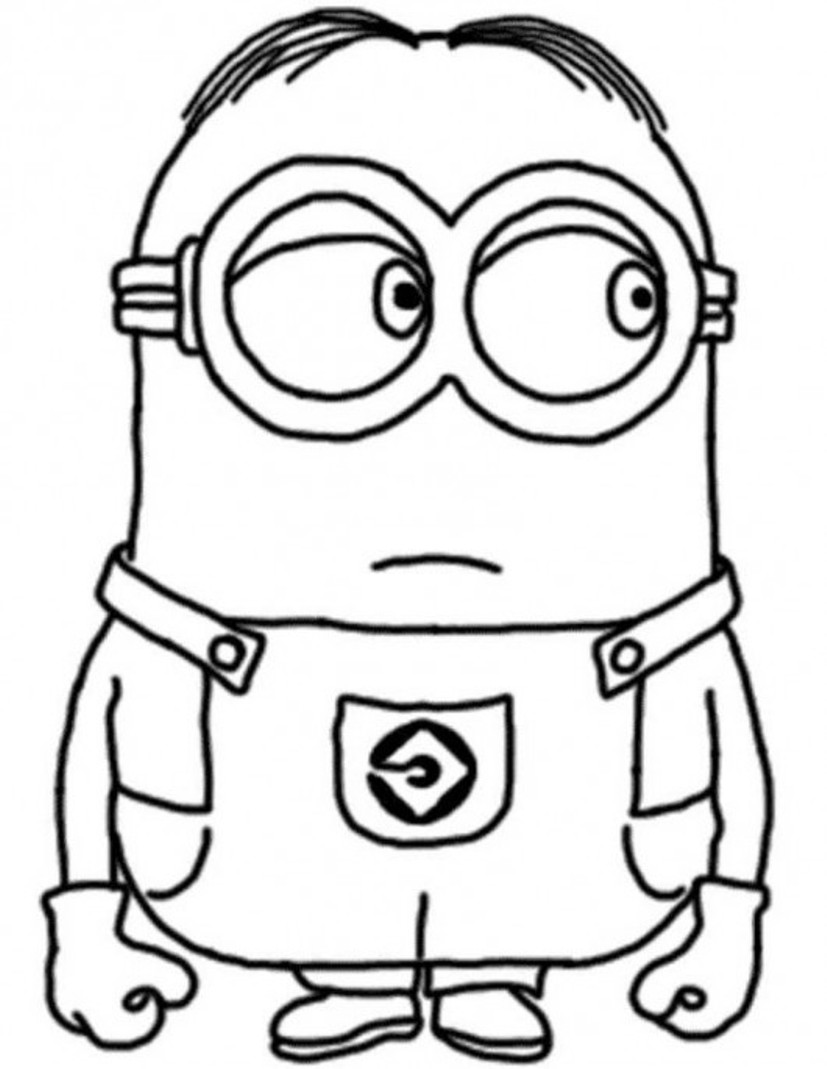 desenho minions para colorir