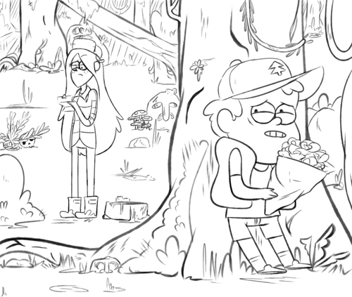 desenho para pintar gravity falls