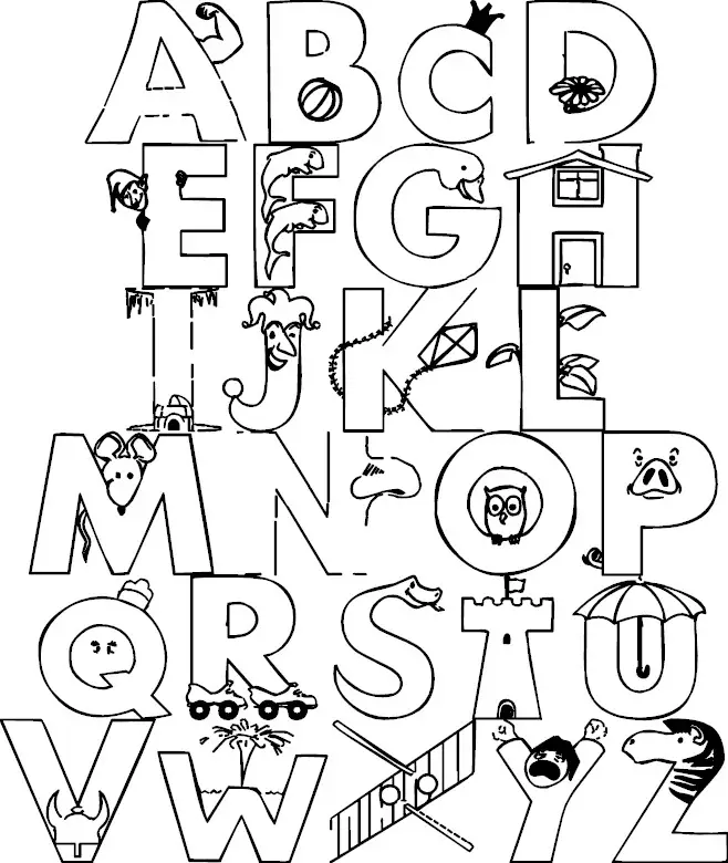 desenhos alfabeto imprimir