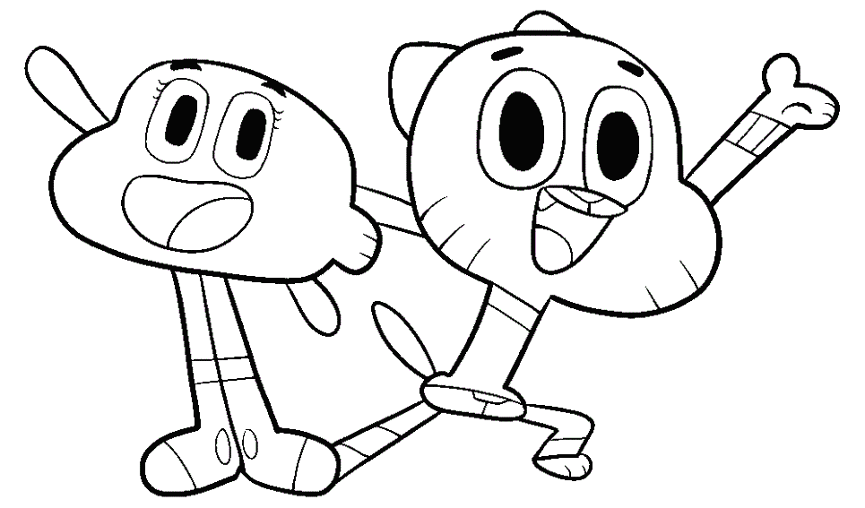 desenhos de incrivel mundo gumball para imprimir