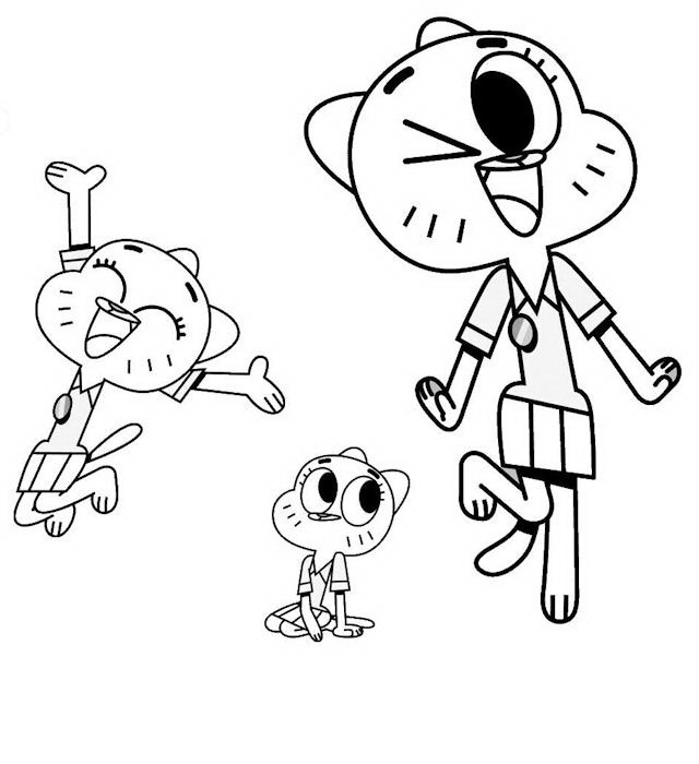 desenhos para imprimir do gumball