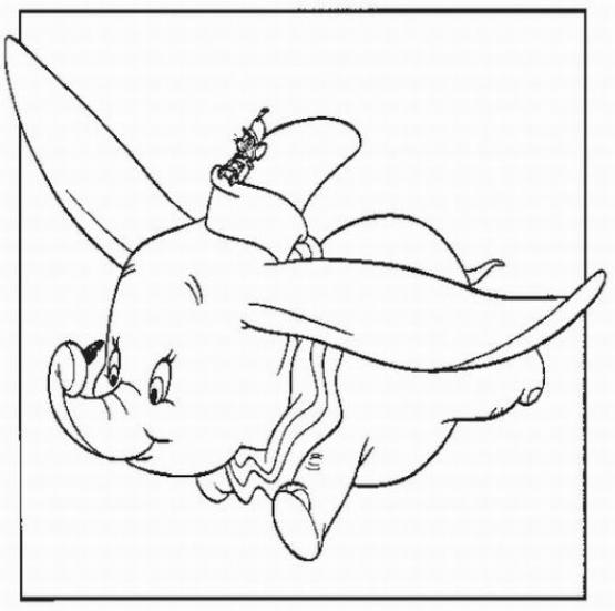 elefante dumbo para colorir