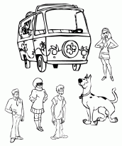 furgao scooby doo para colorir