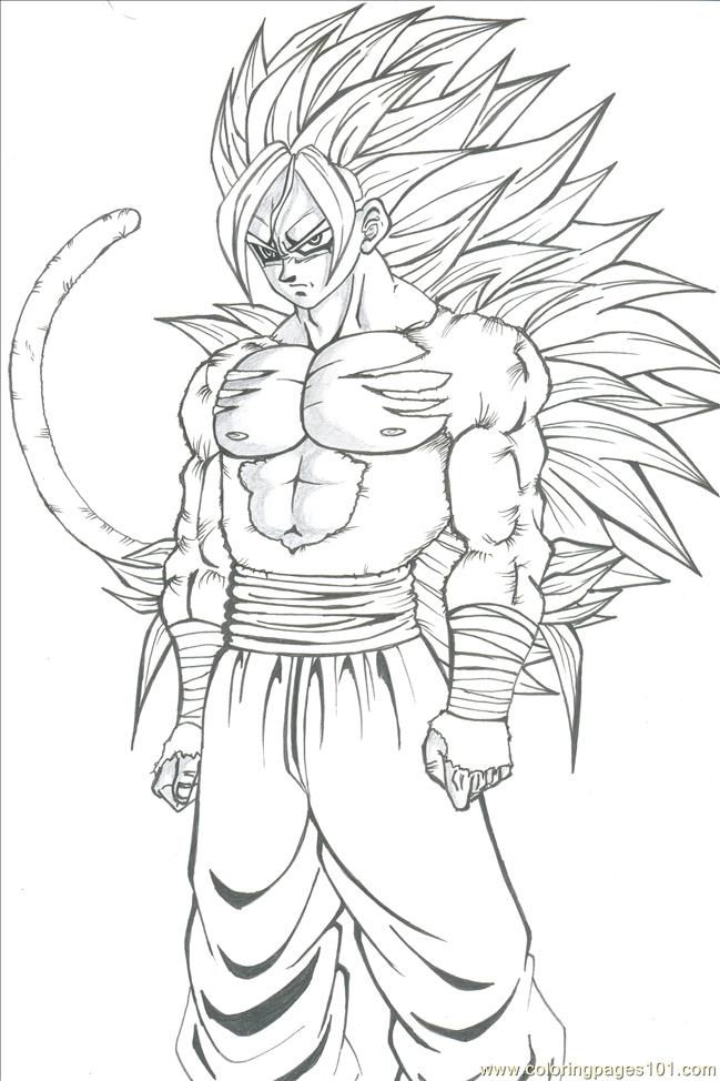 goku para colorir