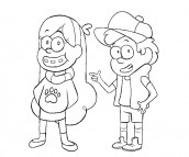 gravity falls para pintar e imprimir