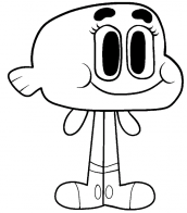 gumball desenho animado para colorir