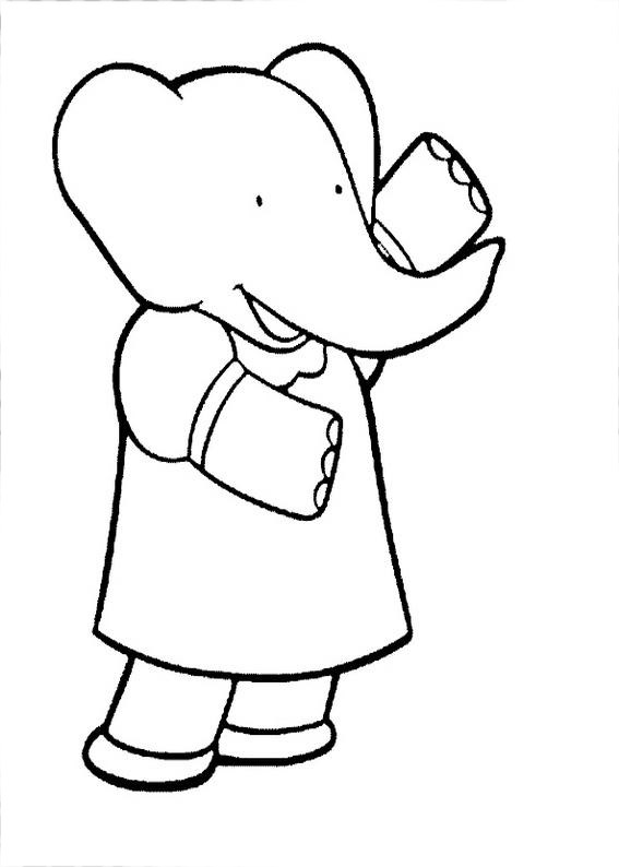 imagens de babar para colorir