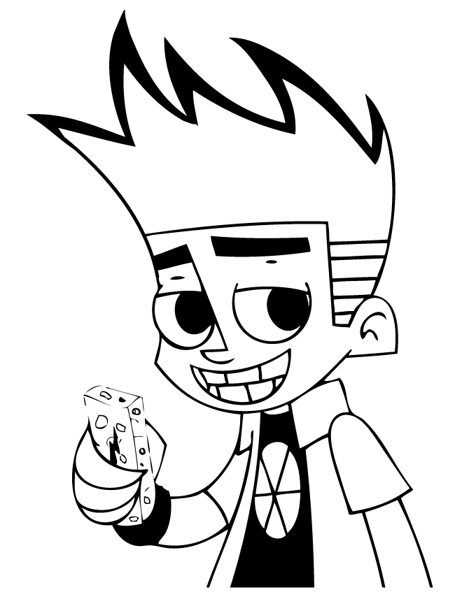 jogo do johnny test para colorir