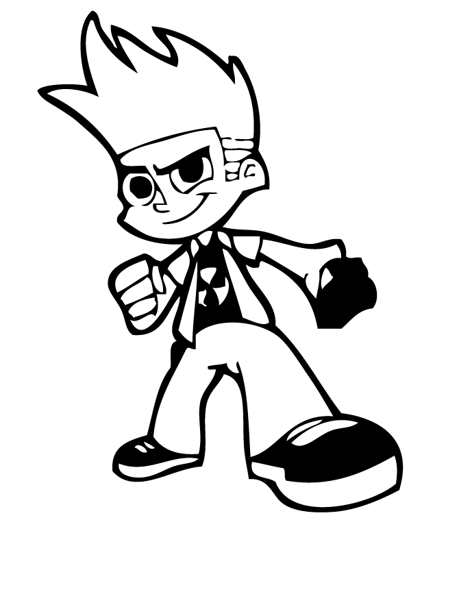 jogos de johnny test para colorir