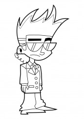 johnny test para colorir