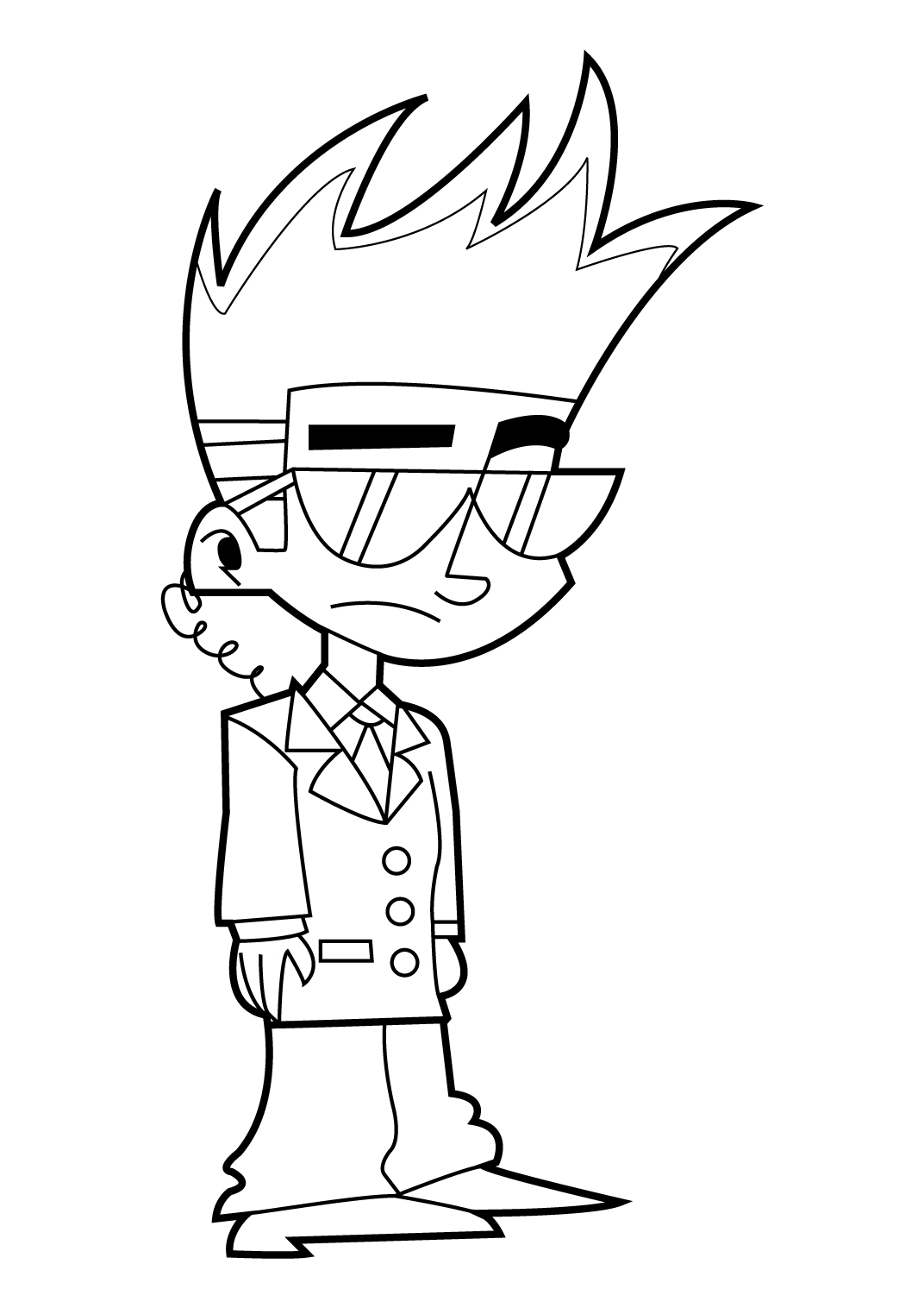 johnny test para colorir