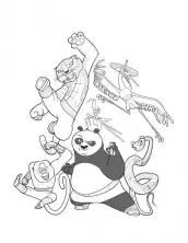 kung fu panda colorir