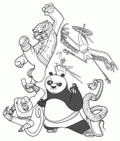 kung fu panda para pintar