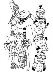 os minions para colorir