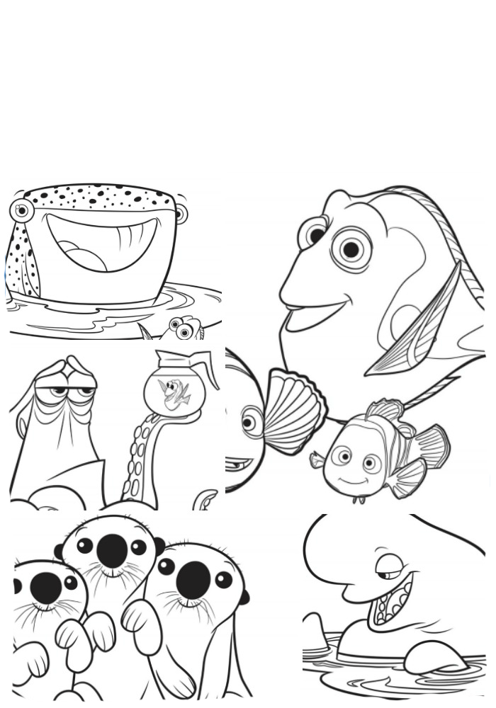 personagens de procurando dory para colorir