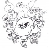 personagens do gumball para colorir