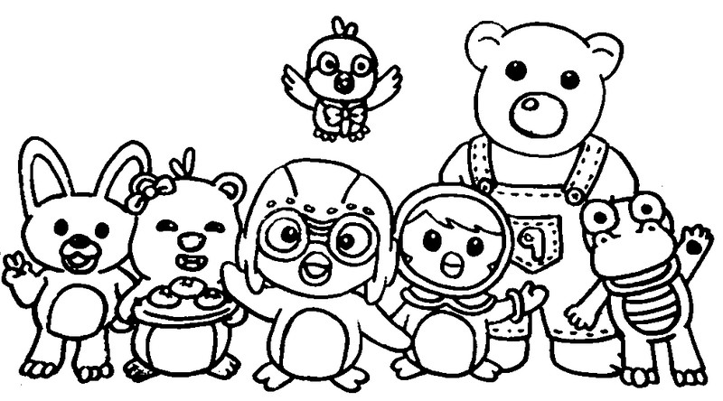 pororo desenho para colorir