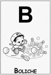 turma da monica alfabeto para colorir b