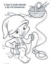 desenhos do saci para colorir