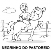 imagem do negrinho do pastoreio folclore para colorir