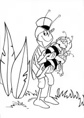 abelha maia desenho para colorir