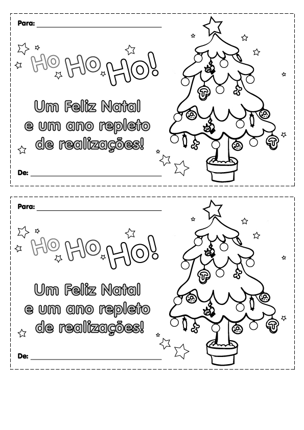 cartao de natal para pintar