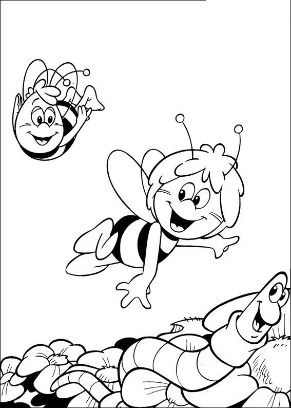 desenho de abelha maia para colorir e imprimir