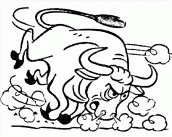 desenho de touro para colorir