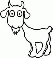 desenho de uma cabra para colorir