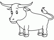 desenho para colorir touro
