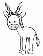 desenhos de antilopes para colorir