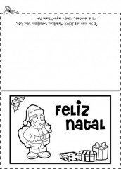 desenhos de cartao de natal para colorir